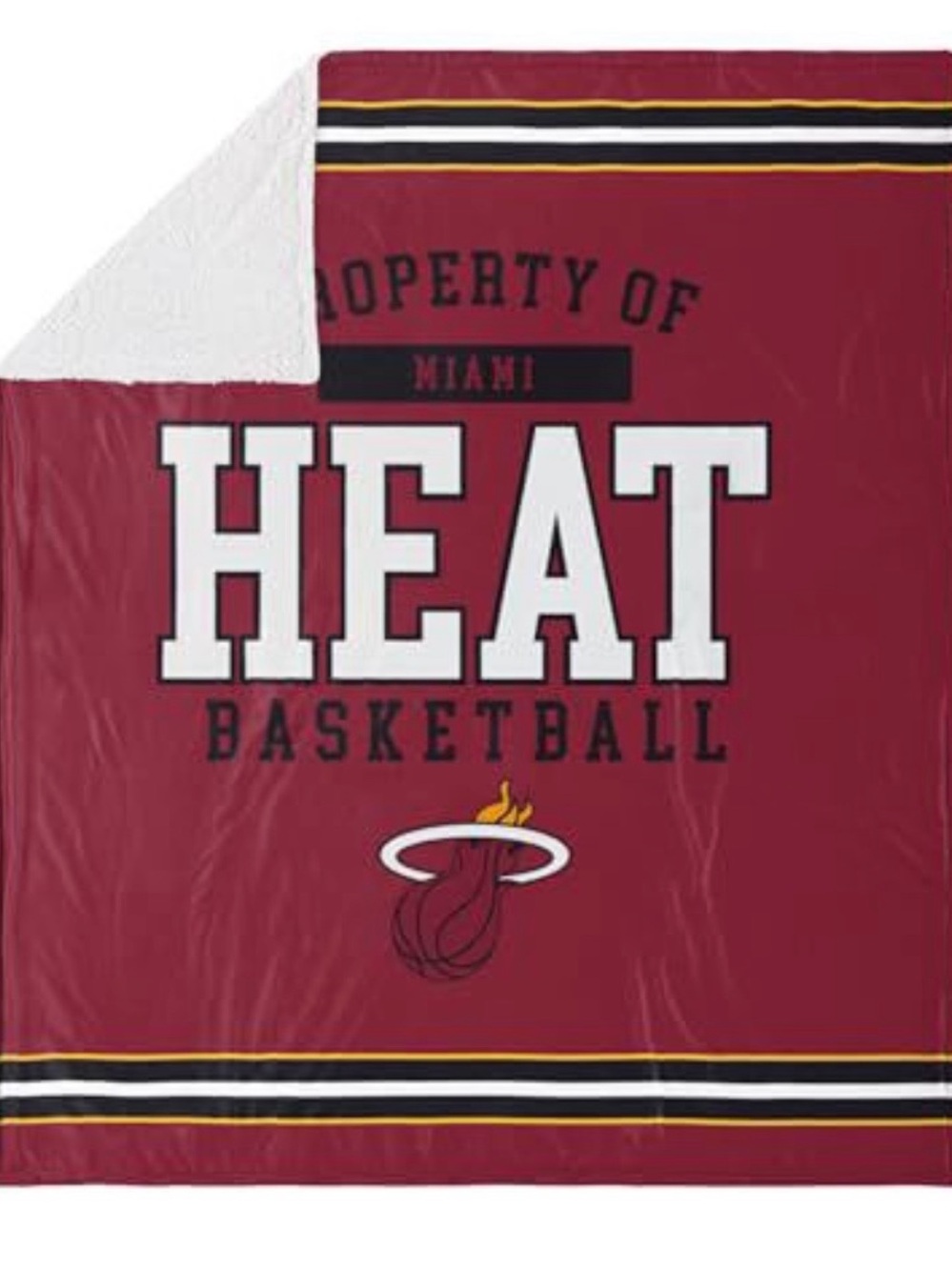 Miami Heat Sherpa Throw Blanket - Maroon